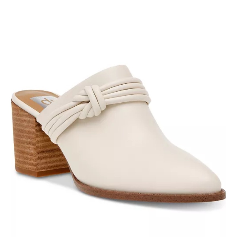 Dolce Vita Cream Mules with Block Heel